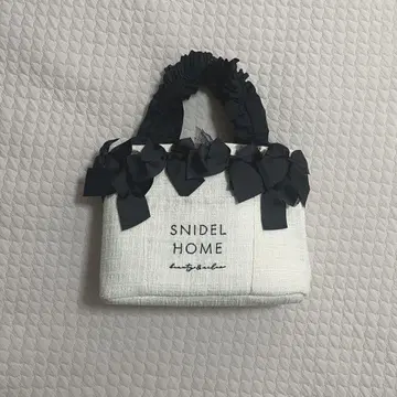 SNIDEL HOME 트위드 리본 백