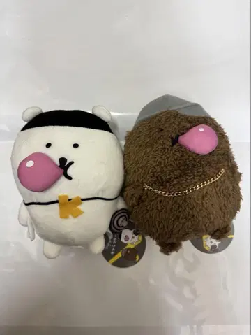 나가노 캐릭터즈 DJ 곰 래퍼 두더지 고로케 봉제 인형 전 2종 세트