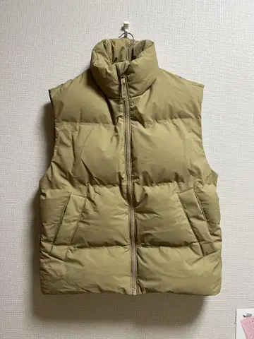 H&M 베이지 충전솜 베스트
