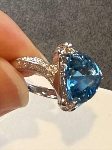 파란색 토파즈 실버 925 반지