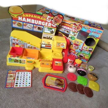 호빵맨 지글지글 굴러라 톡톡 말하는 햄버거 가게