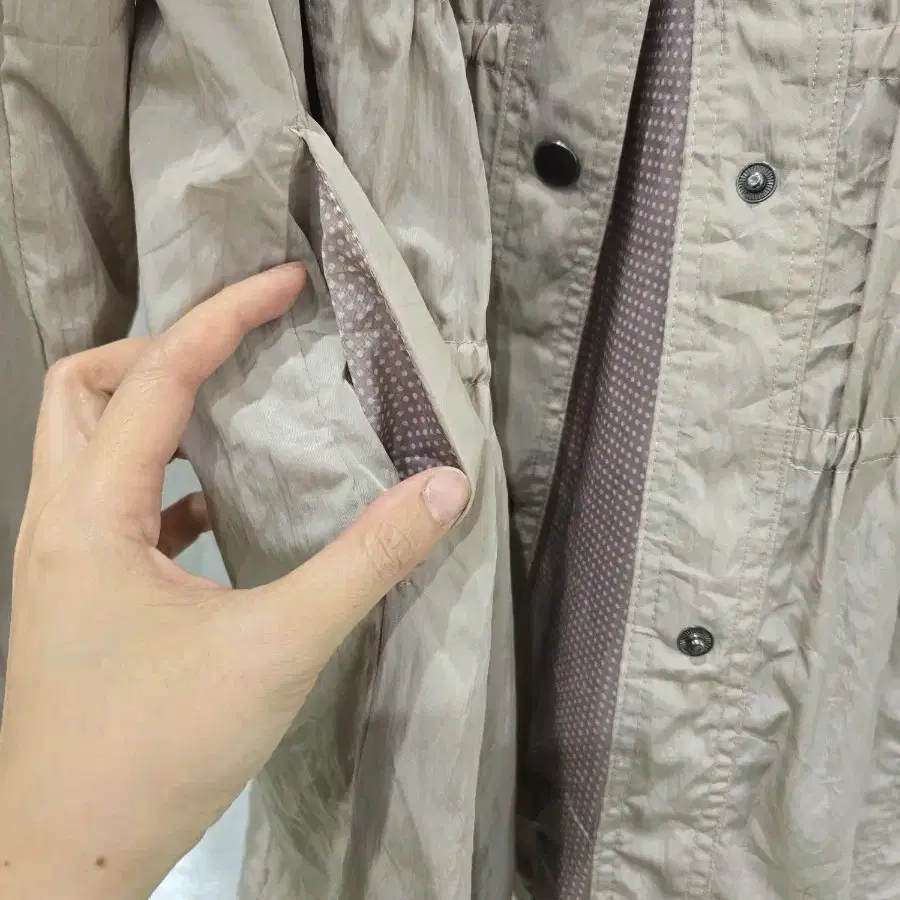 Japanese vintage 베이지색 여성 롱 자켓 코트