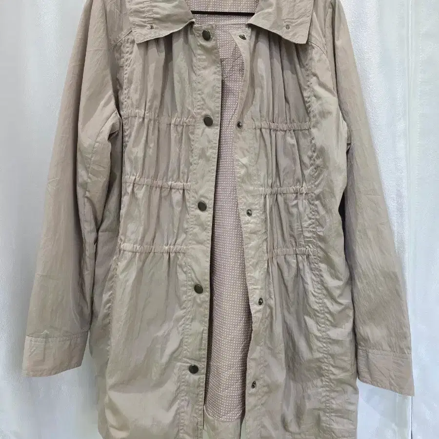 Japanese vintage 베이지색 여성 롱 자켓 코트