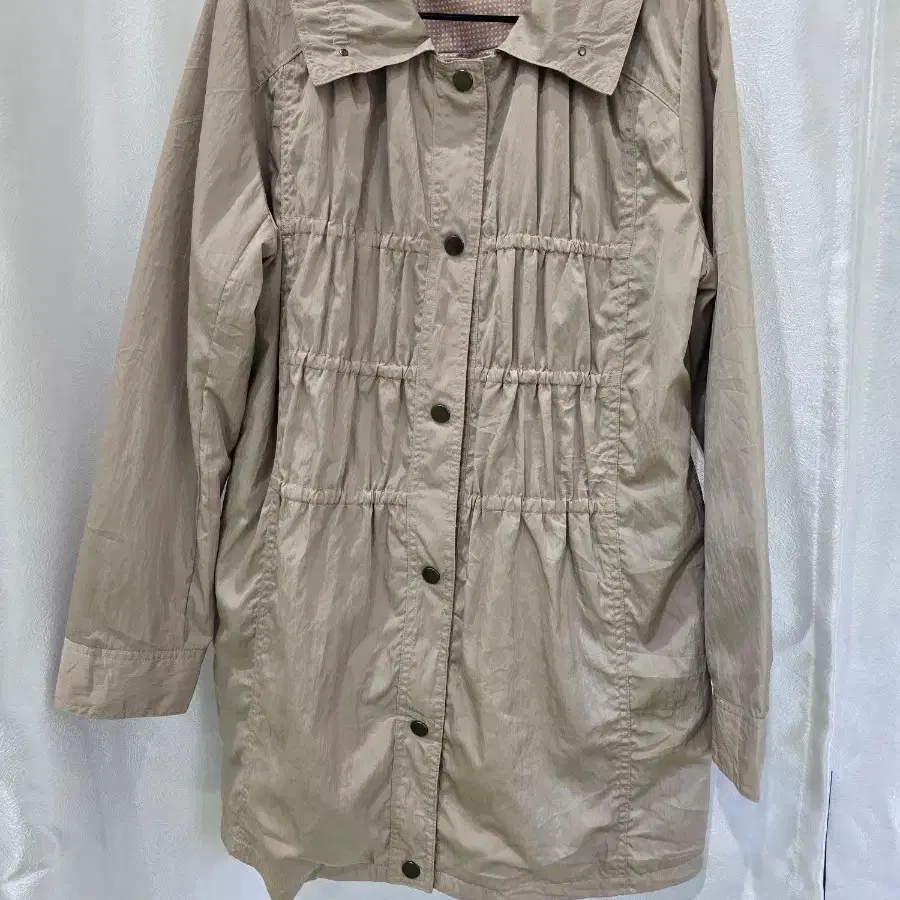 Japanese vintage 베이지색 여성 롱 자켓 코트