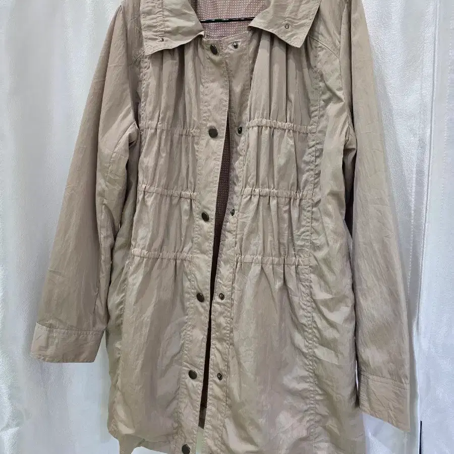 Japanese vintage 베이지색 여성 롱 자켓 코트