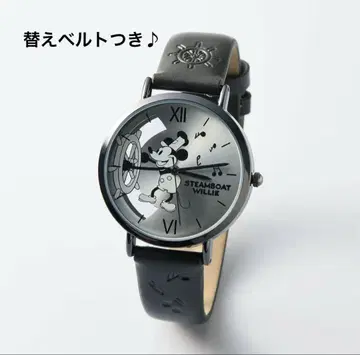 미사용 새상품 미키 [ 증기선 윌리 ] 손목시계 체인지 벨트 포함 BOX