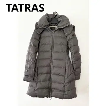 TATRAS 타트라스 후드 부착 그레이 울 다운 코트 롱 코트