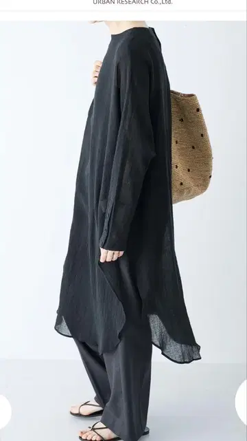 미사용 새상품 카구레 거즈 롱 튜닉