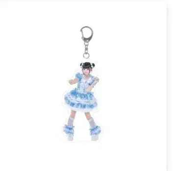 아크릴 키링 무지개 깃털 미니