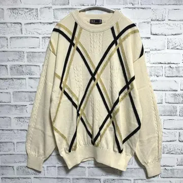 미사용품 [ DAKS ] 닥스 크루넥 코튼 골프 니트 스웨터