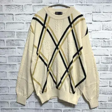 미사용품 [ DAKS ] 닥스 크루넥 코튼 골프 니트 스웨터