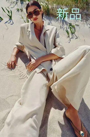 택 포함 새상품! ZARA 자라*린넨 벨트 와이드 팬츠 S