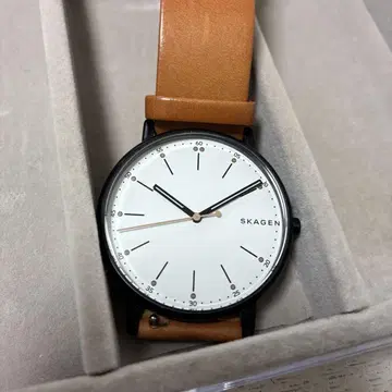SKAGEN 가죽 손목시계