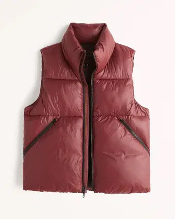 아바클로 Heavyweight PUFFER VEST L 레드