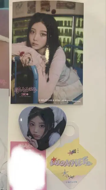 illit 스이파라 혜택 원희 하트 캔뱃지 브로마이드 시간아 멈춰라