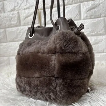 BARNEYS NEW YORK 2way 복조리 숄더 가죽 x 퍼