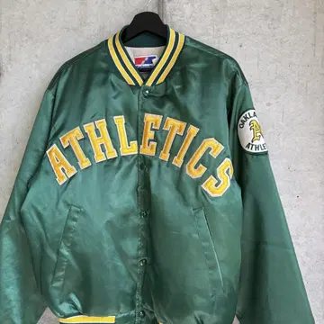 구제 의류 90s Swingster USA제 새틴 바시티 자켓 오크랜드