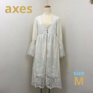 axes 전체 레이스 가운 아이보리색 M 사이즈