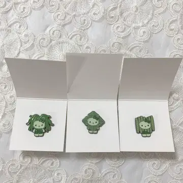 오사카 만박 일본관 한정판 키티 시크릿 핑 배지 3개 세트