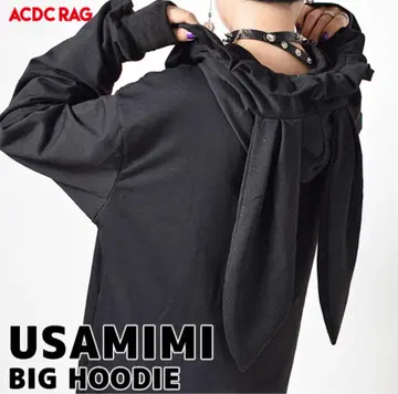 ACDC RAG 토끼 귀 BIG 후드티 토끼 귀 풀오버 오버 사이즈