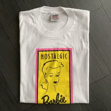 80s 90s 바비 프로모 셔츠 USA제 화이트 L