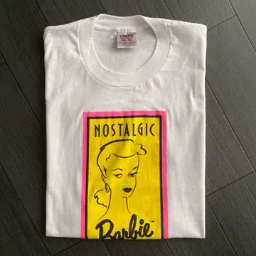 80s 90s 바비 프로모 셔츠 USA제 화이트 L