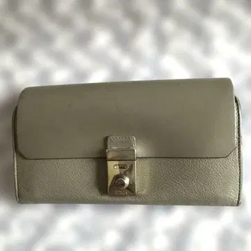 즉시 구매 FURLA 훌라 그레이 계열 가죽 장지갑 익명 배송