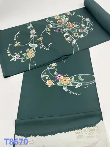 츠케사게 수제 금채 순수 실크 옷감