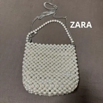 zara 펄 비즈 미니 버킷 백
