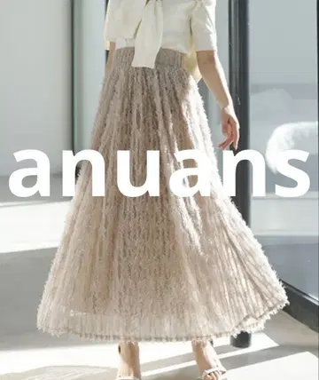 거의 미사용 anuans 스커트 MEDIUM 베이지 여성용