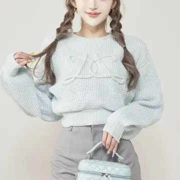 Darich 로고 와플 니트탑