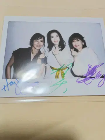 마츠모토 이요, 하야미 유, 사카모토 후유미 사인 포함 폴라로이드 사진