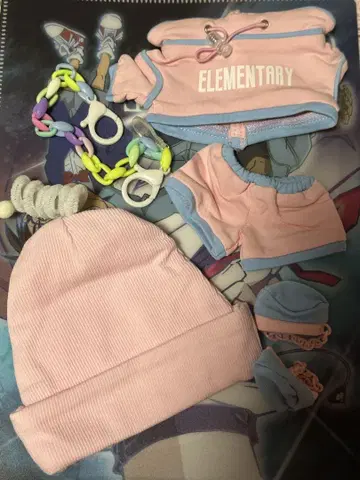 ELEMENTARY 인형 의상 세트 핑크