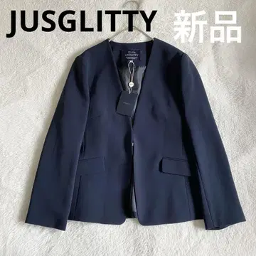 [새상품] JUSGLITTY 노카라 자켓 네이비 3