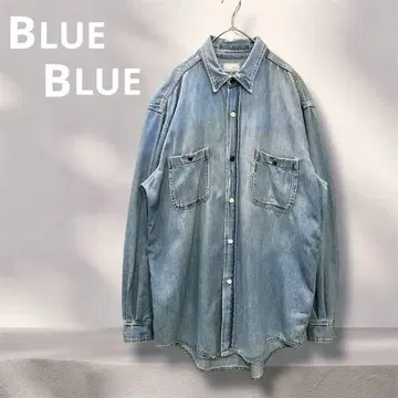 블루블루 BLUE BLUE 하리란 데님 셔츠 데미지 가공