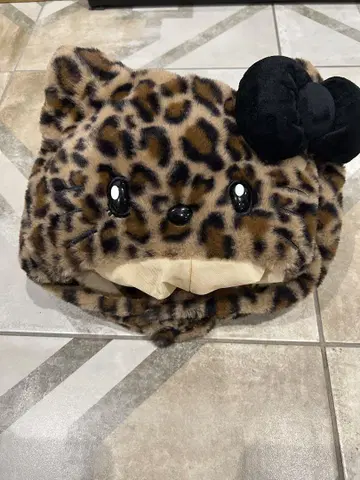 키티 USJ 레오파드 무늬 고양이 모자 산리오 sanrio
