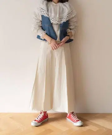 SOMETHING x FREAK'S STORE 와이드 플리츠 스커트