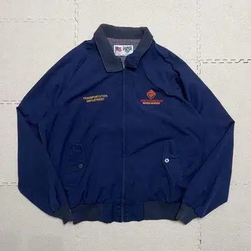 USA 제조 90s 기업 자수 로고 해링턴 자켓 구제 의류