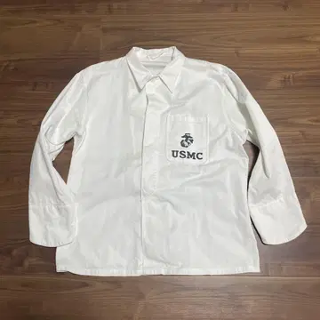 USMC 로고 화이트 코튼 자켓 17하프