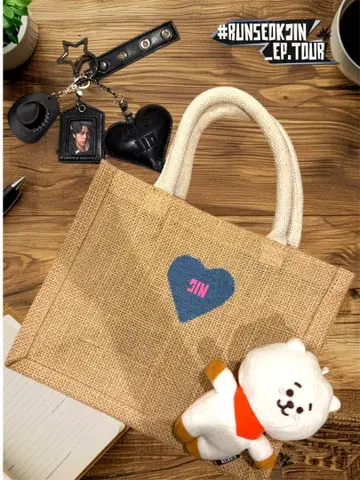 RUNSEOKJIN 하트 데님 백 주트 덕질