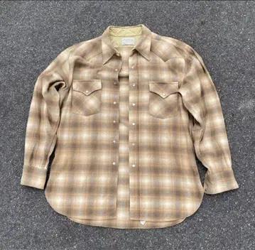 최고의 배색 60s Pendleton 옴브레 체크 울 셔츠