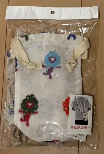 오사카 간사이 박람회 멀티 컬러 미야쿠미야쿠 레이스 스트랩 복조리 파우치