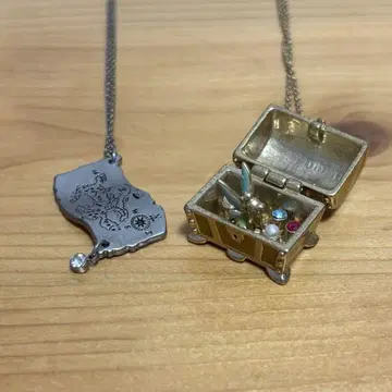 디즈니 스토어 피터팬 팅커벨 목걸이 세트