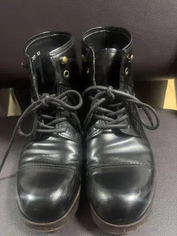 새상품급 가죽 돌체앤가바나 워크 부츠 블랙
