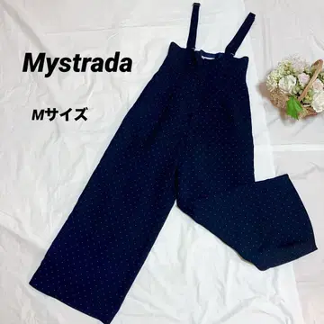 [ 새상품급 ] 마이 스트라다 도트 무늬 살로펫 올인원 M 사이즈 네이비