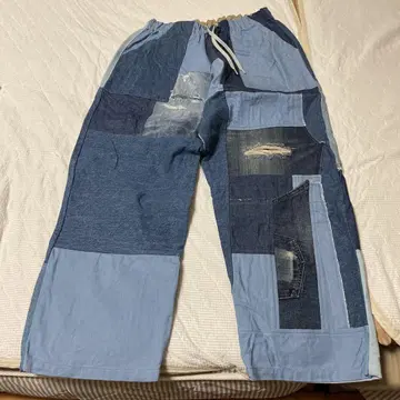 패치워크 데님 팬츠