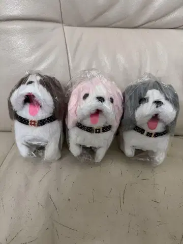 [ 미개봉 새상품 ] 움직이는 강아지 봉제 인형 3종 세트