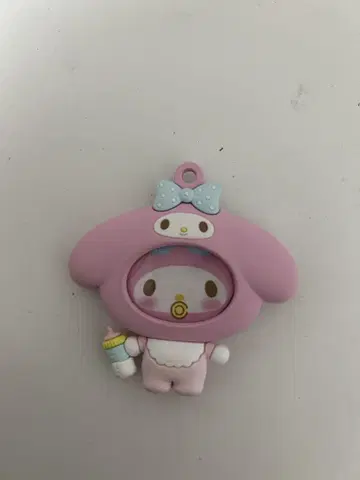 마이멜로디 실리콘 키링 핑크