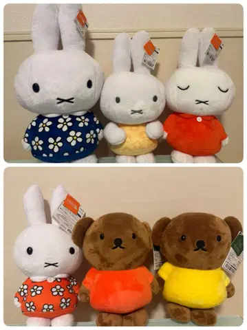 미피와 곰 봉제 인형 세트