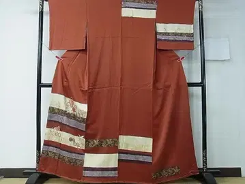 호몬기 자수 시보리 길상 비학꽃 문양 금은채 일품 미사용